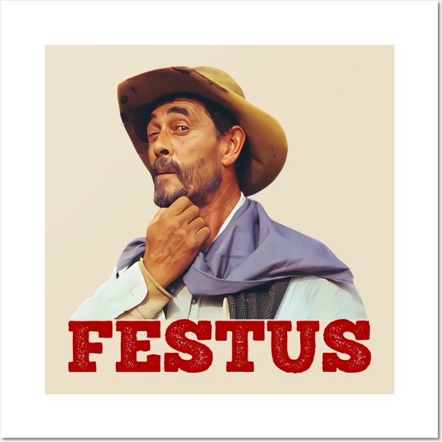 Festus - Gunsmoke - 50s Tv Western Wall Art by wildzerouk